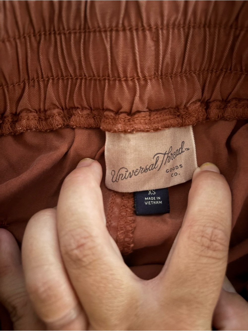 Universal Thread Rust Drawstring Linen-Blend Athletic Shorts - Picture 4 of 4